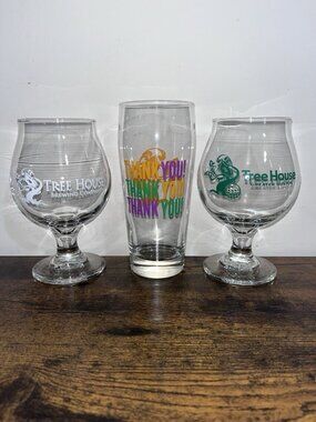 Tree House Brewing - Glass Set Of 3 - Tulip x2 + Willi Glass